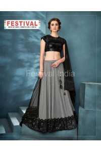 Magical Black Color  with Fancy Value Addition Fabric  Designer Lehenga Choli